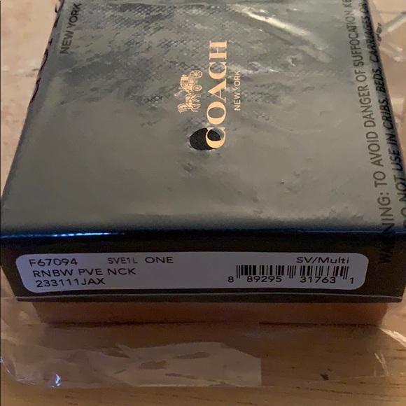 Coach Rainbow Silver Necklace. - Picture 6 of 6